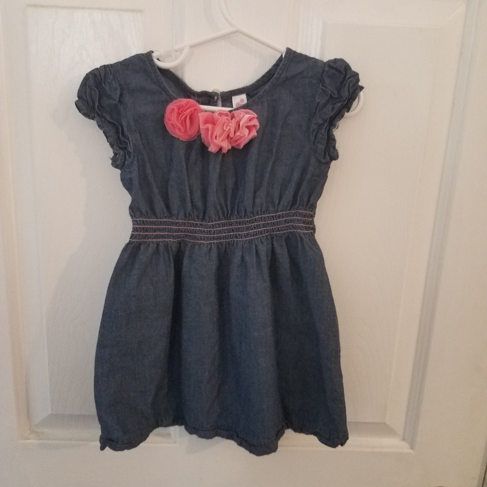 Cherokee Denim dress with pink flowers